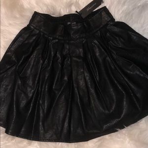 faux leather skirt
